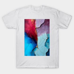 Boldened Blue - Abstract Alcohol Ink Resin Art T-Shirt